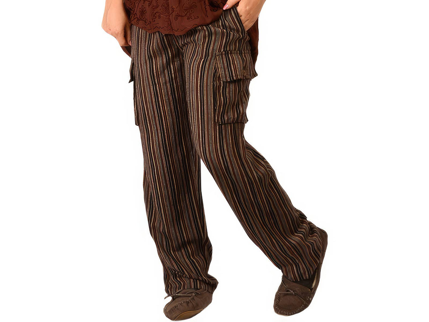 Wayward Wonderer Striped Cotton Cargo Pants