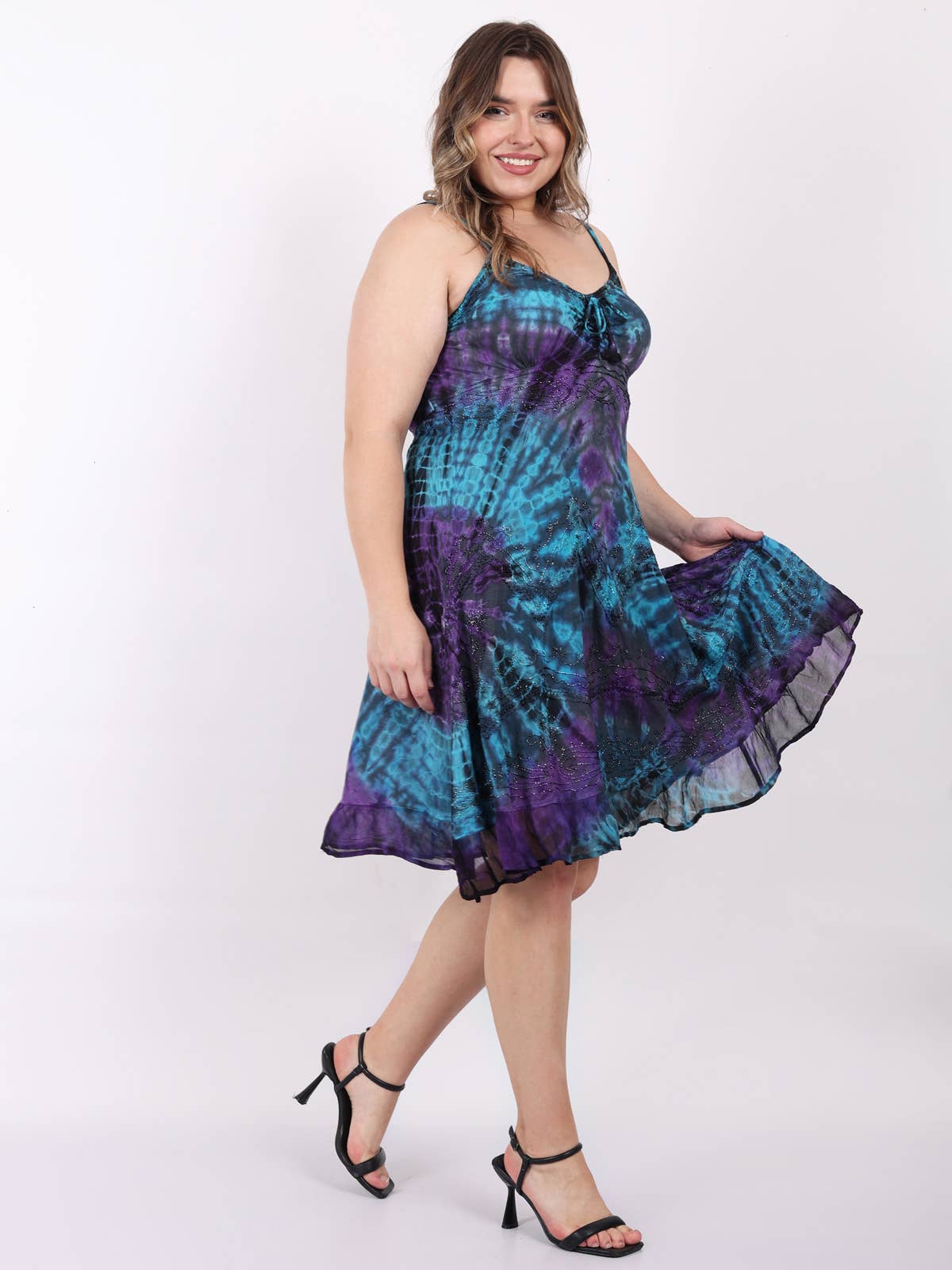 Women's Spaghetti Strap Casual Summer Tank Beach Dress Mix