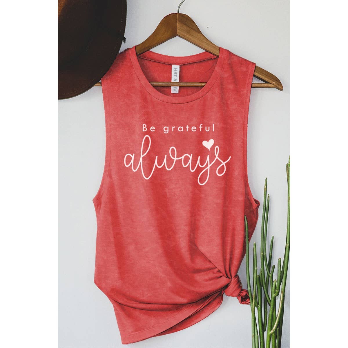 BE GRATEFUL GRAPHIC TANK TOP
