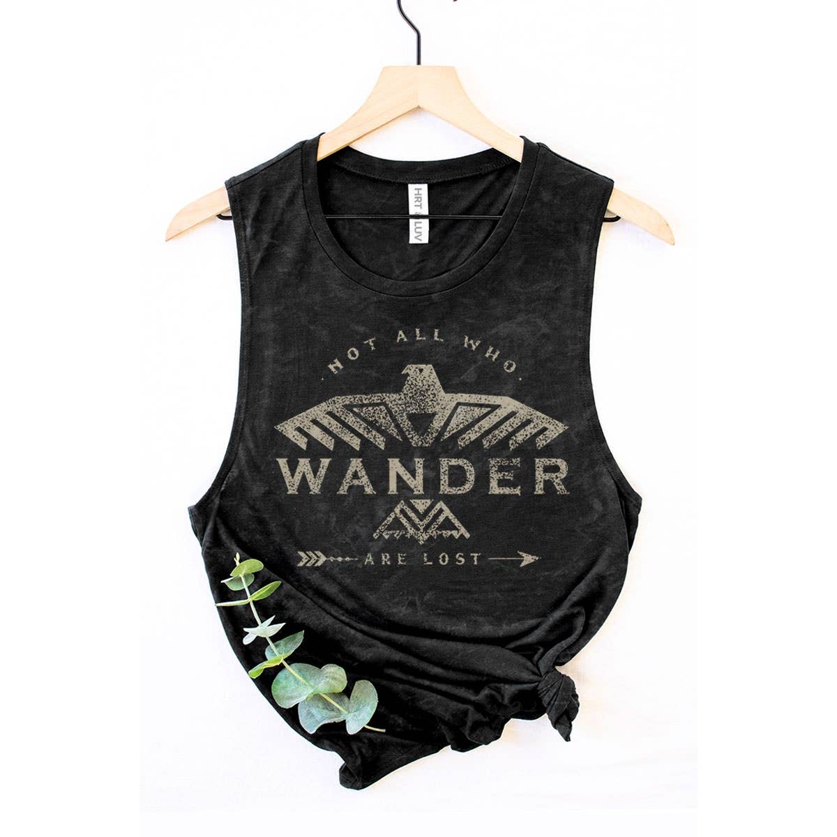 NOT ALL WHO WANDER ARE LOST MINERAL GRAPHIC TANK TOP