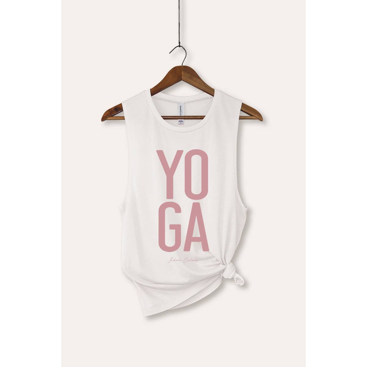 Yoga Inhale Exhale Typography Women's Jersey Tank Top
