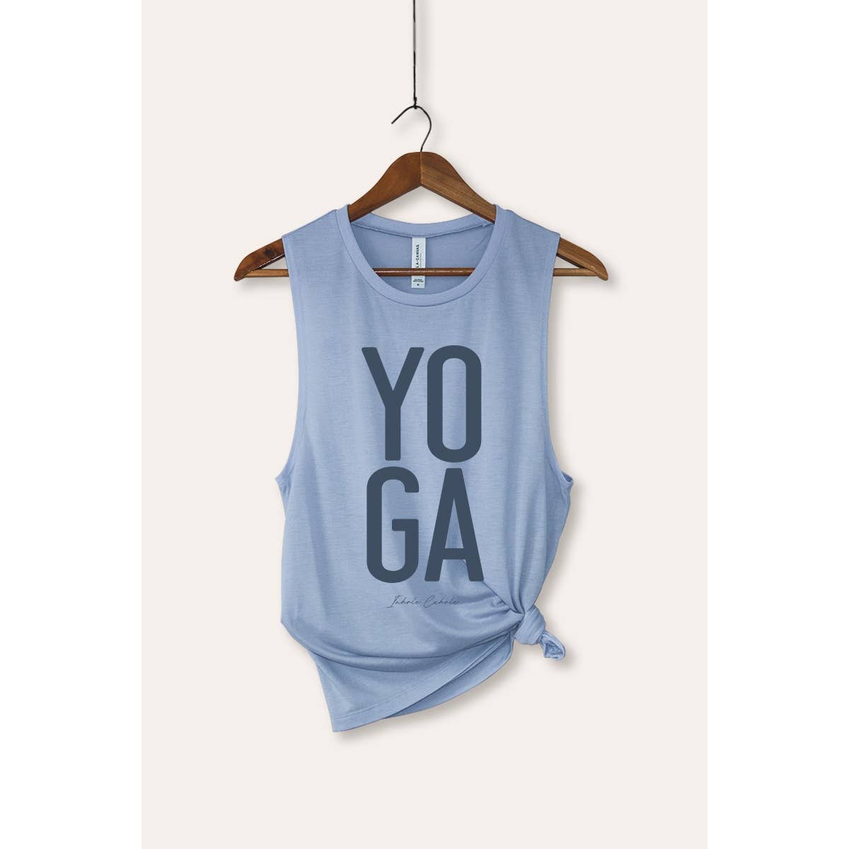 Yoga Inhale Exhale Typography Women's Jersey Tank Top
