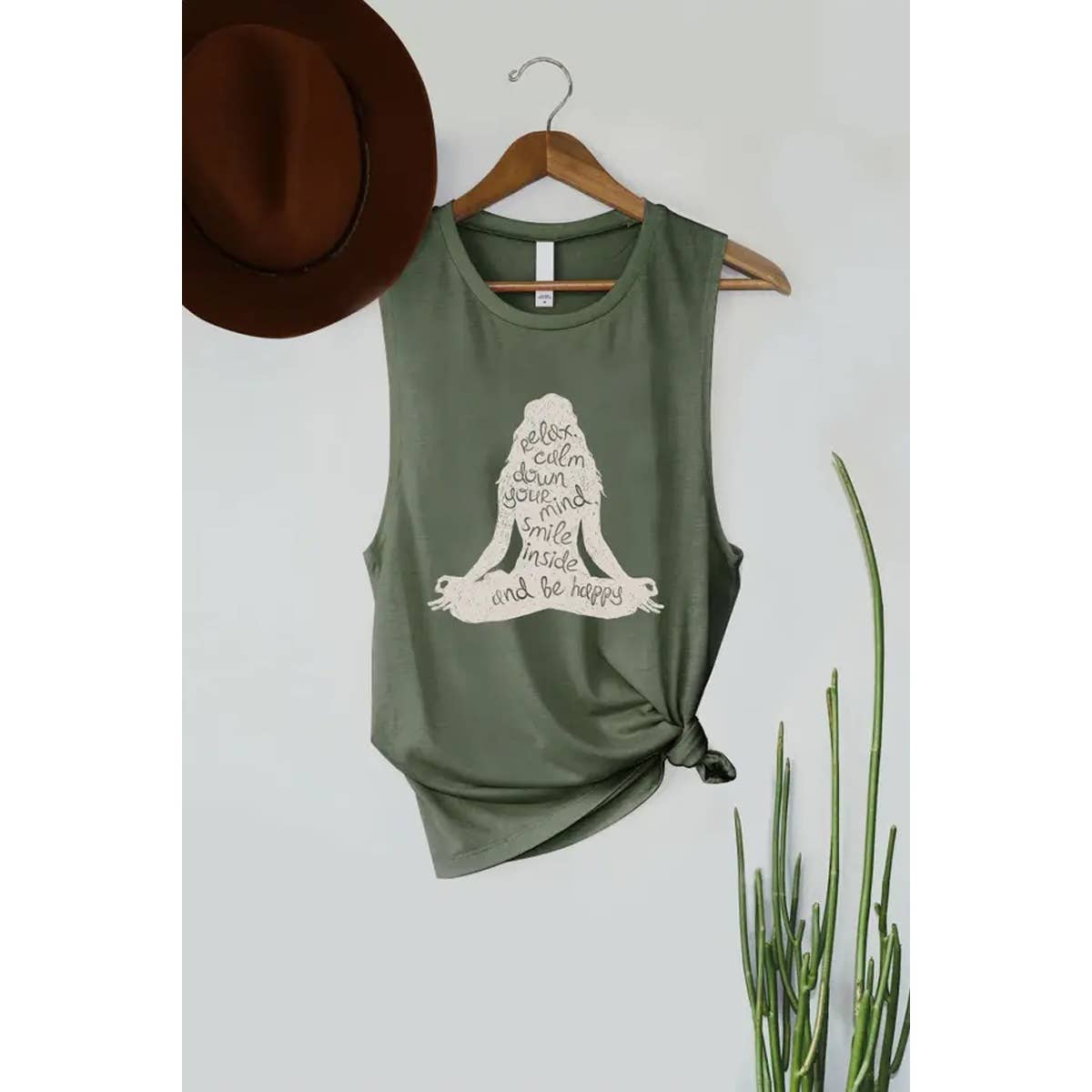 Relax Calm Yoga Graphic Women's Jersey Tank Top