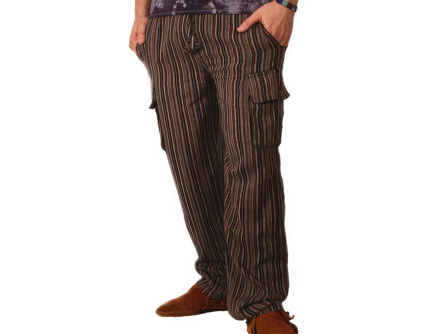 Wayward Wonderer Striped Cotton Cargo Pants