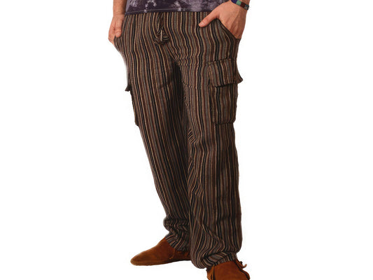 Wayward Wonderer Striped Cotton Cargo Pants
