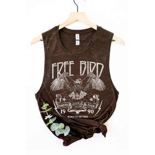 FREE BIRD GRAPHIC TANK TOP