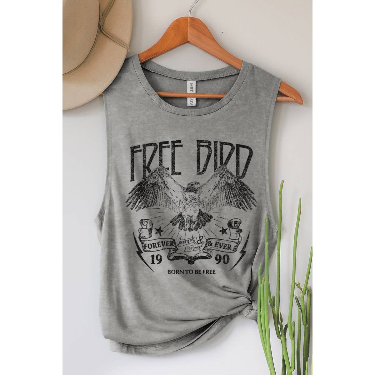 FREE BIRD GRAPHIC TANK TOP