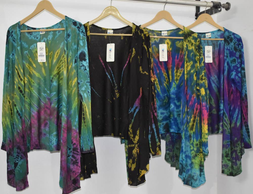 Women Tie Dye Boleros Shrug Beach Cover up Wholesale Lot Mix