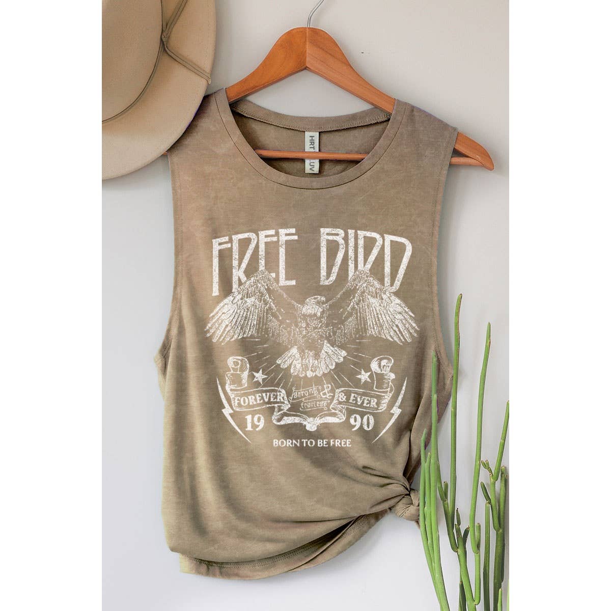 FREE BIRD GRAPHIC TANK TOP