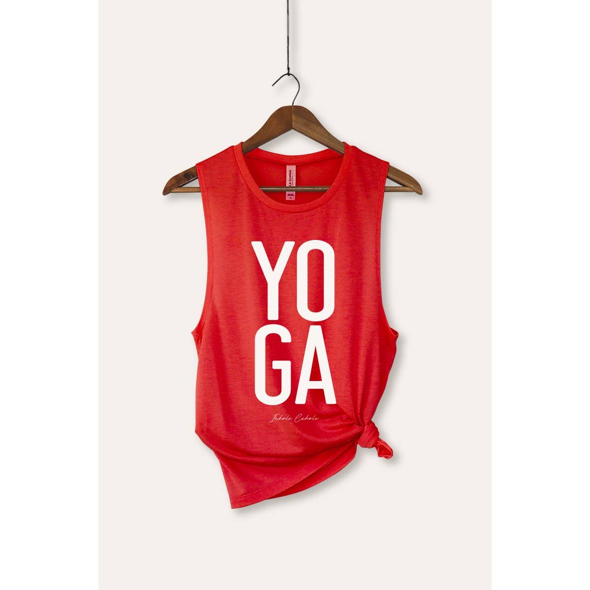 Yoga Inhale Exhale Typography Women's Jersey Tank Top