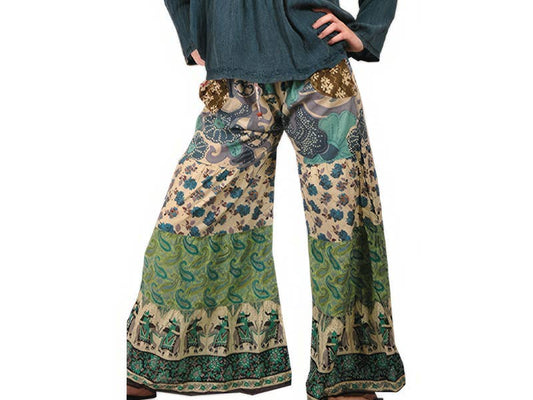 LITTLE WING TIER & PATCHWORK FAR-OUT FLARE PANTS