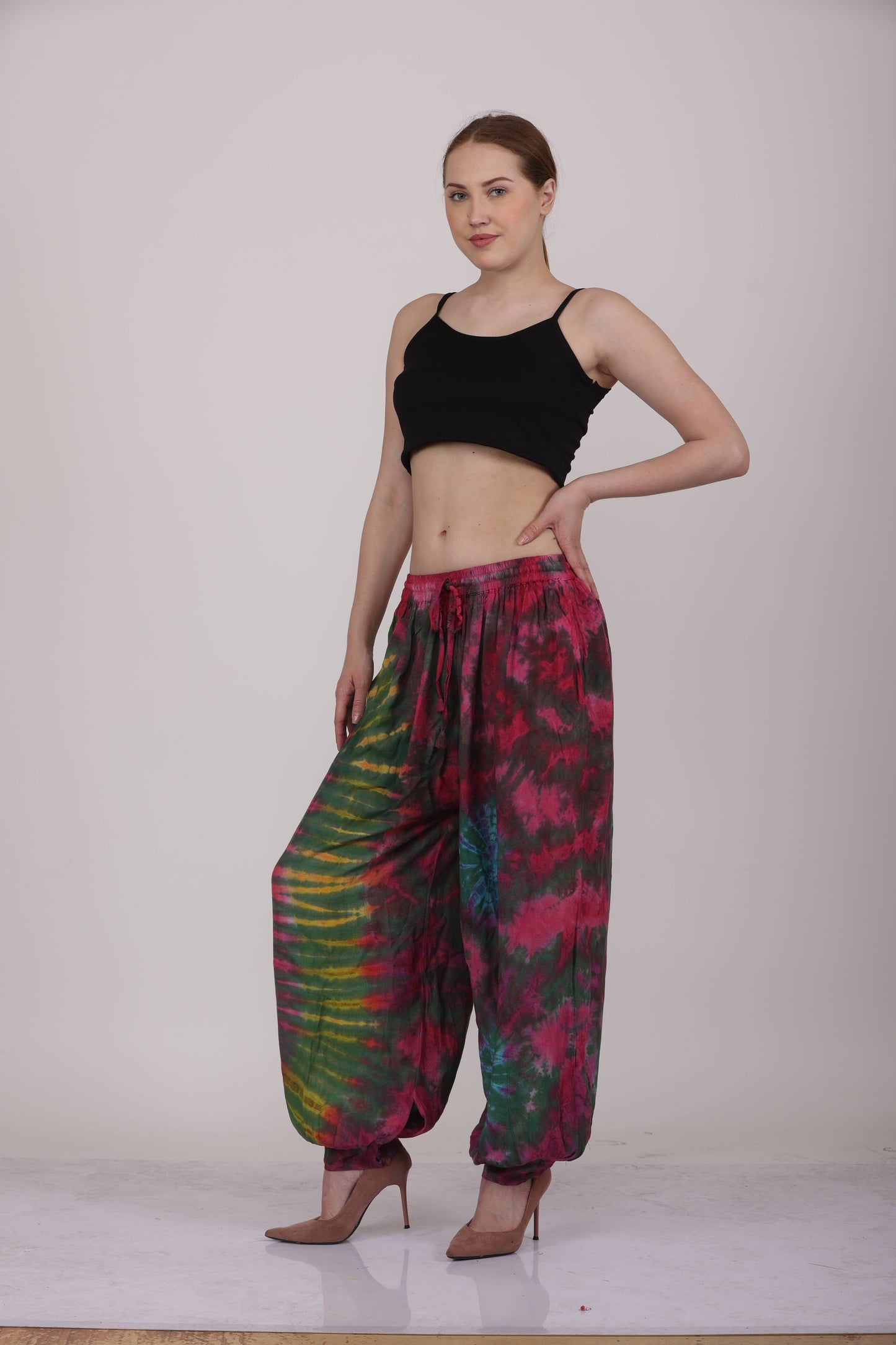 Women Comfy Loose Tie-Dye Pocket Harem Pant Pajama Mix Lot