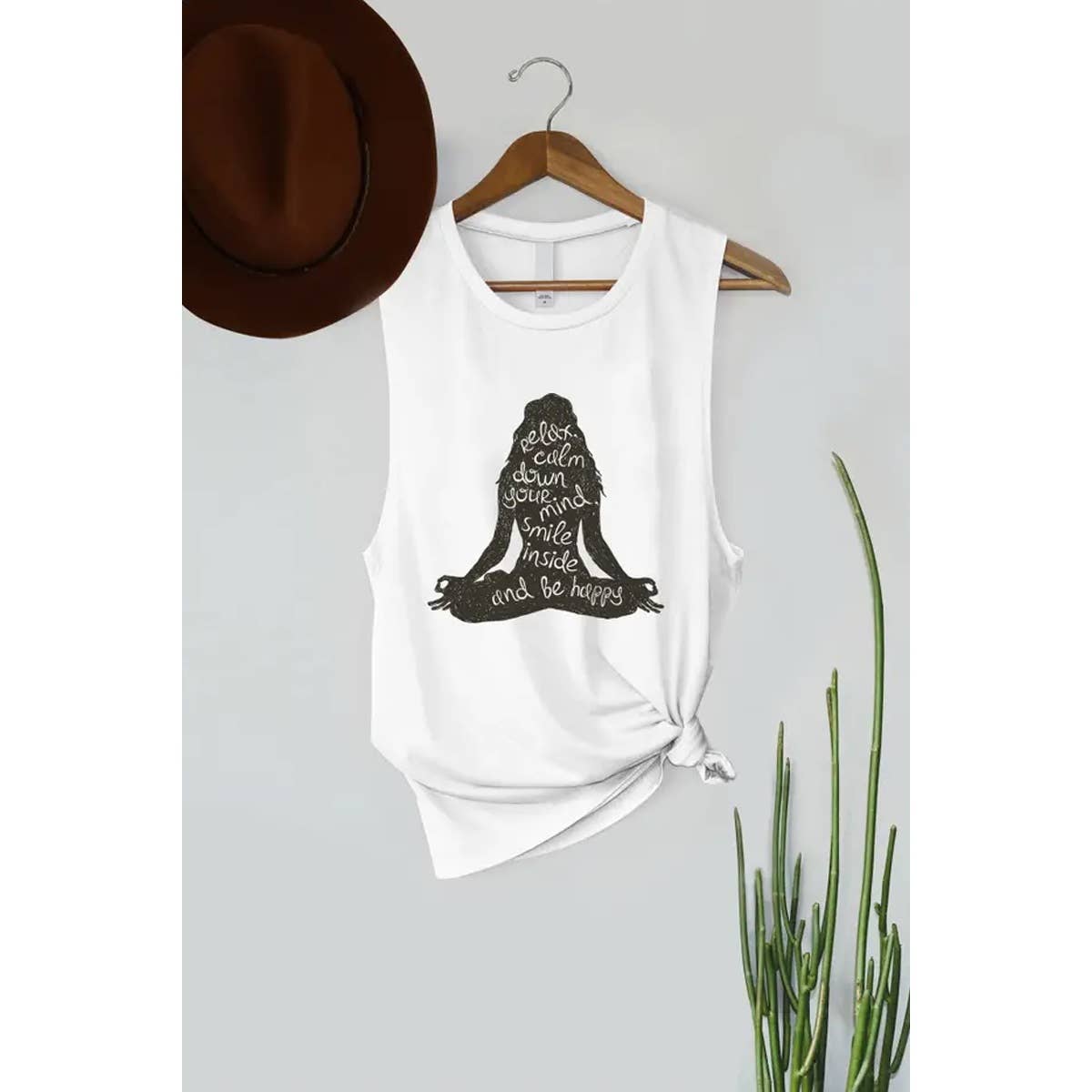 Relax Calm Yoga Graphic Women's Jersey Tank Top