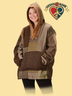Tweed Upcycled Hooded Baja