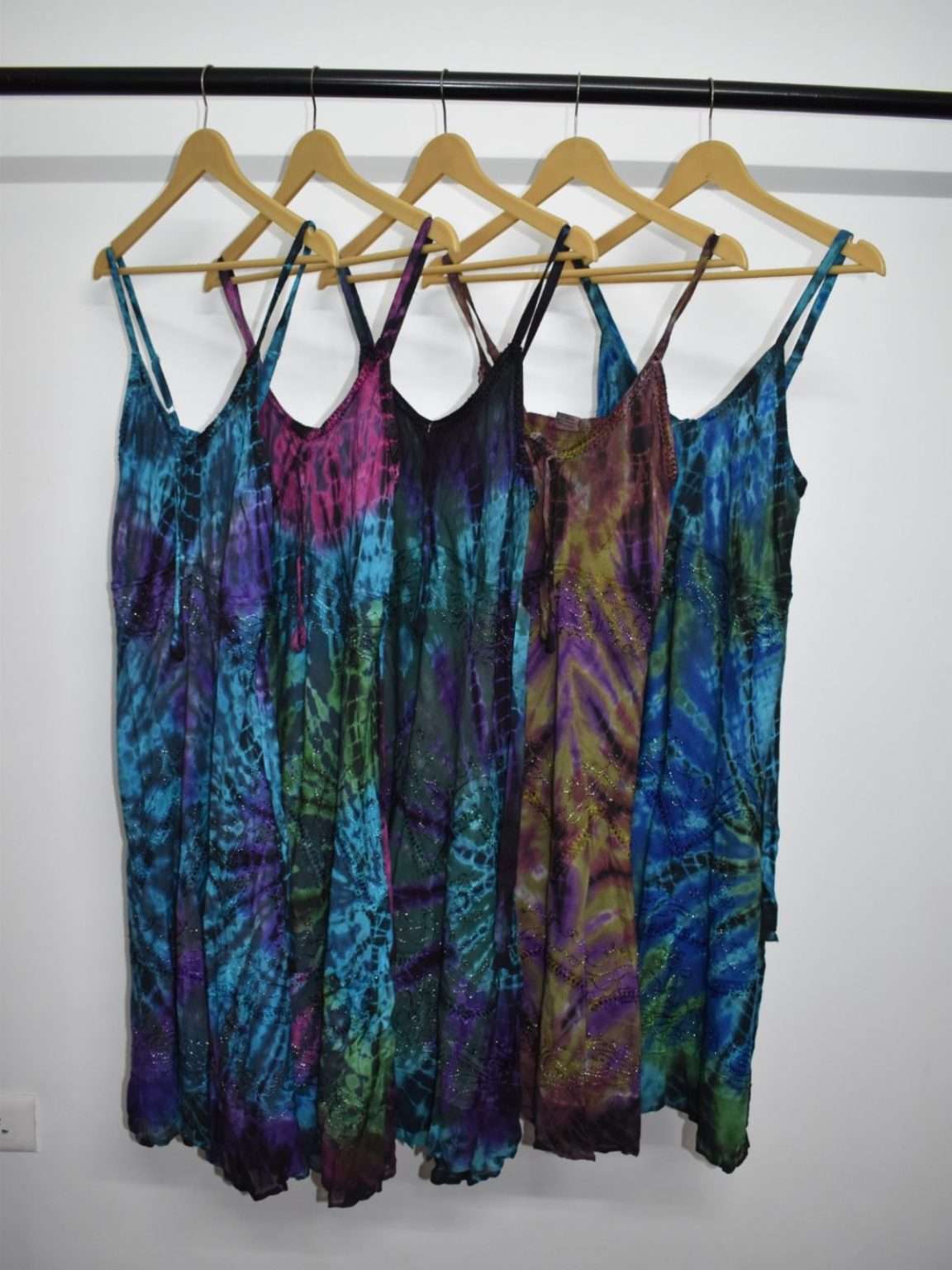 Women's Spaghetti Strap Casual  Summer Tank Beach Dress Mix