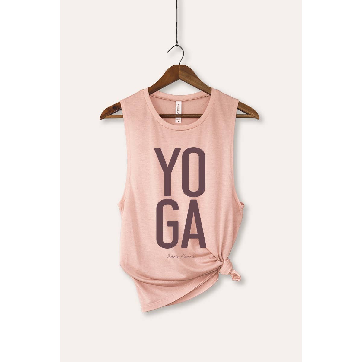 Yoga Inhale Exhale Typography Women's Jersey Tank Top